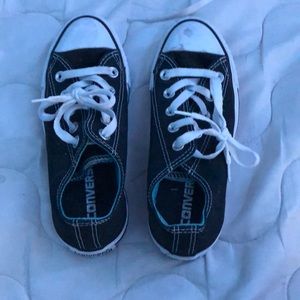 Black and blue converse